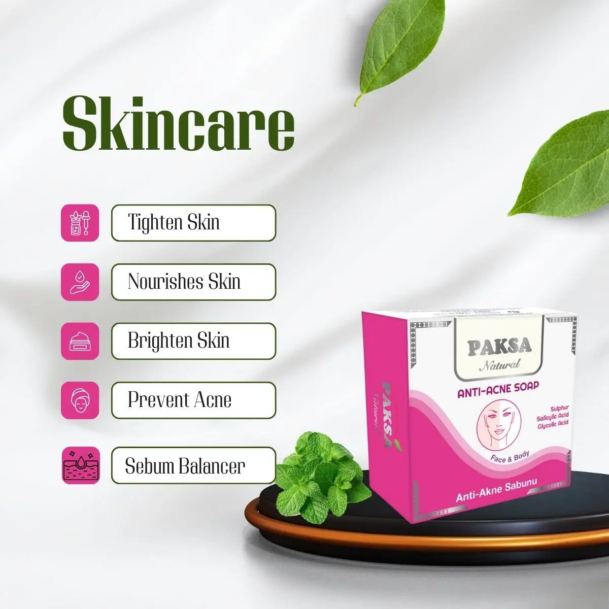 Anti-Acne Soap – Natural Solution for Clear & Healthy Skin 125 gr Cleopatraskincare