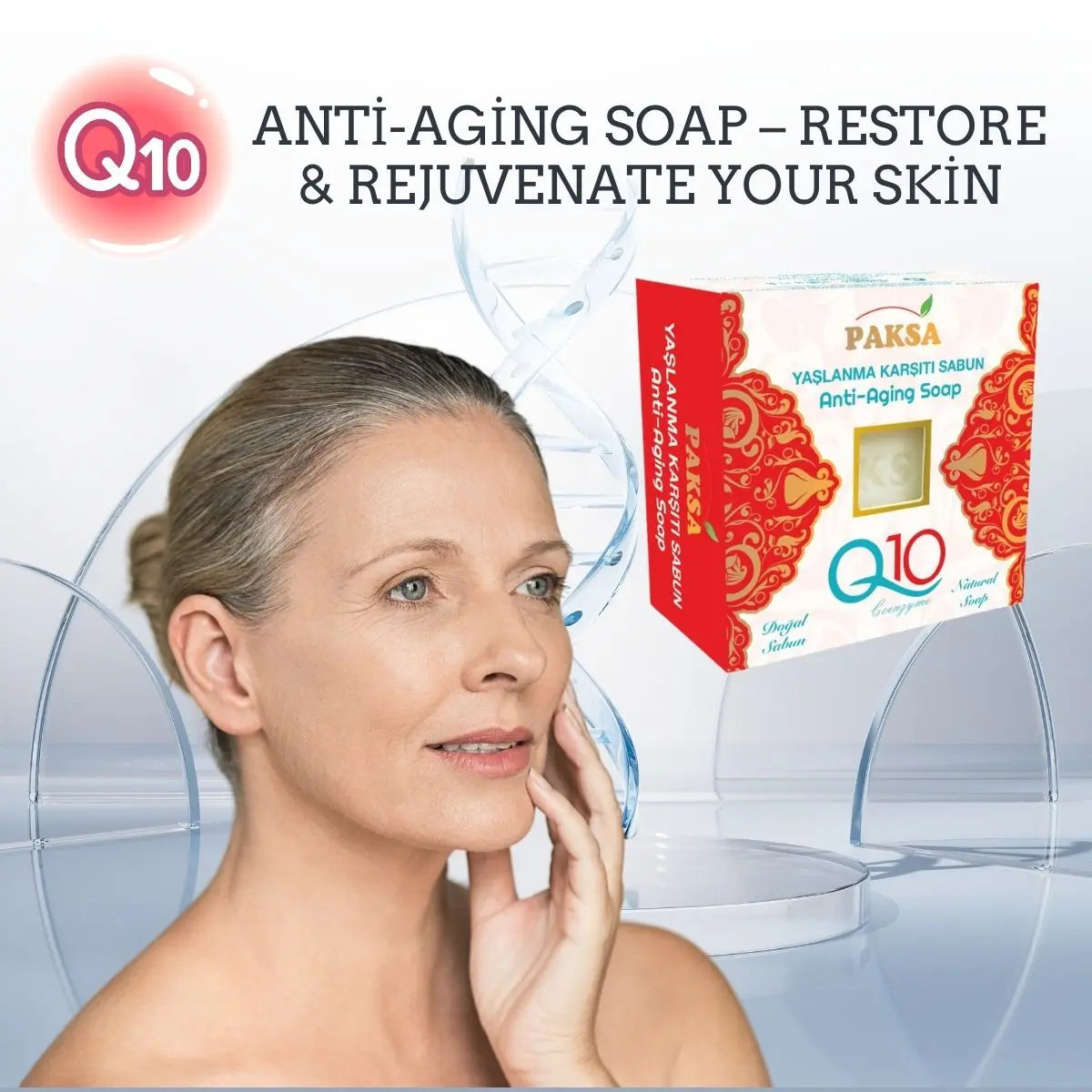 Q10 Anti-Aging Soap – Restore & Rejuvenate Your Skin 125gr Cleopatraskincare