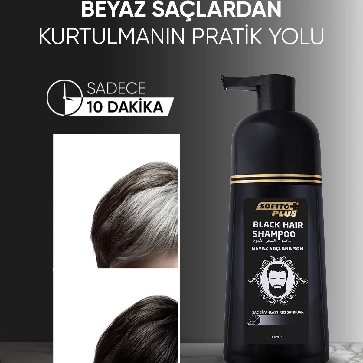 Black Hair Revitalizing Shampoo – Natural Gray Coverage & Scalp Care Cleopatraskincare