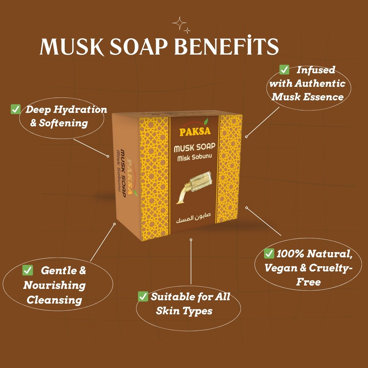 Musk Natural Soap – Luxurious & Hydrating 125 g Cleopatraskincare
