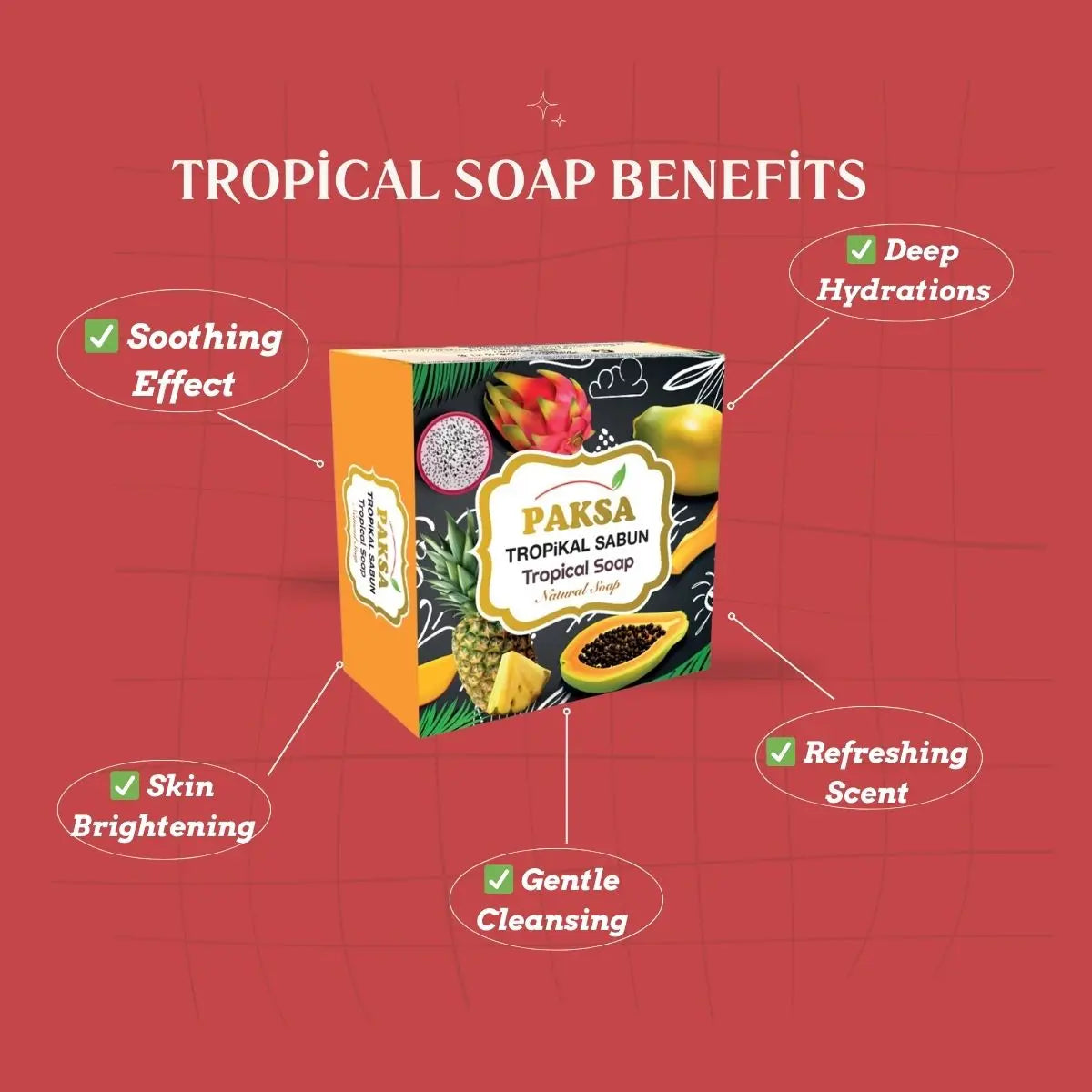 Natural Tropical Soap – Refreshing & Nourishing Care (125g) Cleopatraskincare