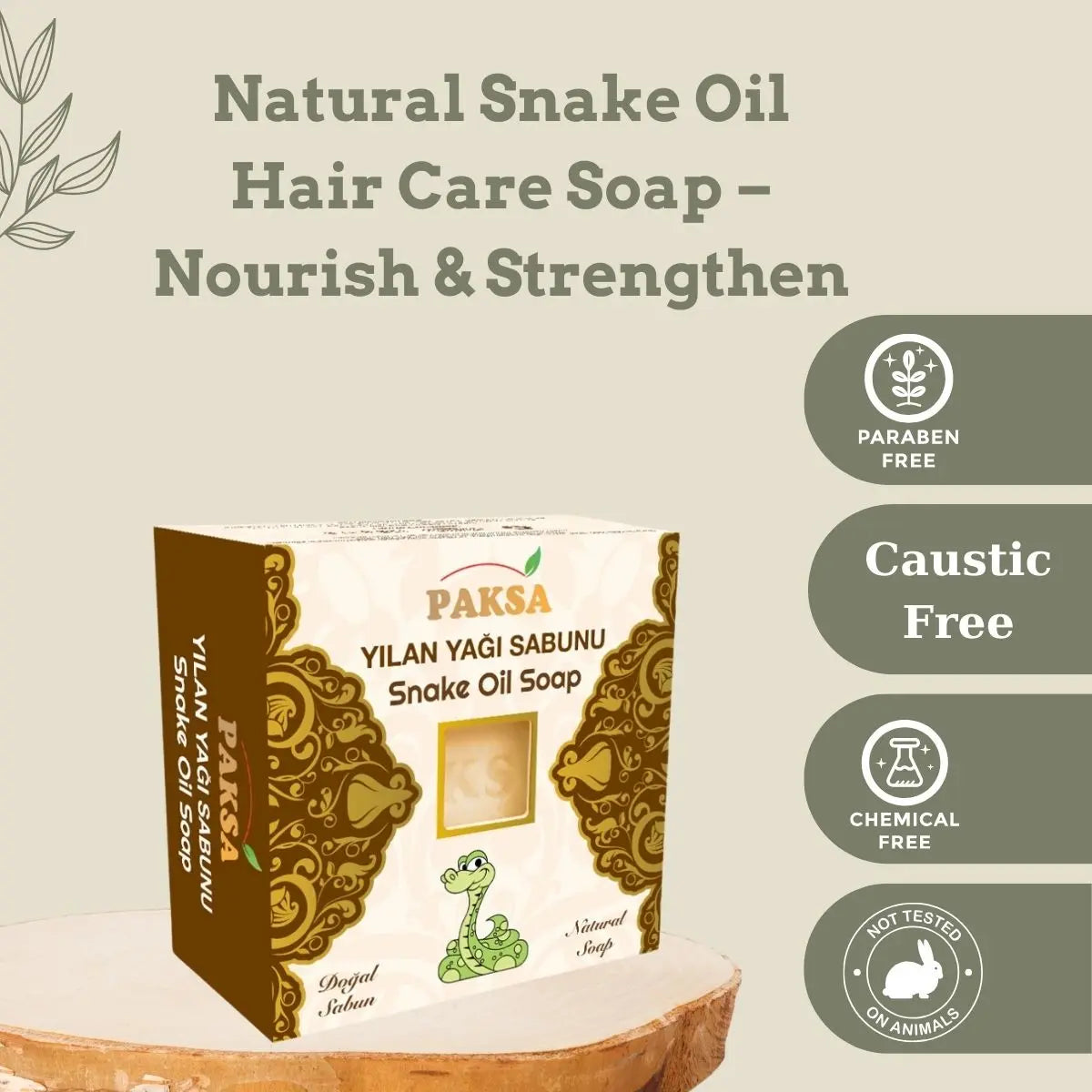 Natural Snake Oil Hair Care Soap – Nourish & Strengthen 125 g Cleopatraskincare