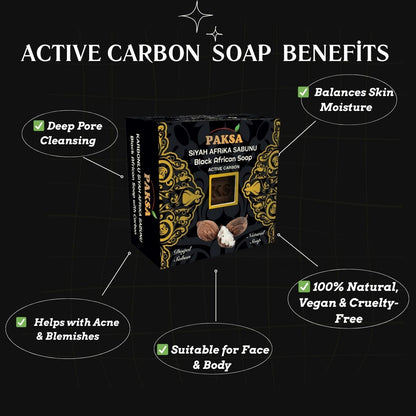Natural Activated Charcoal Soap – Deep Cleansing 125 g Cleopatraskincare