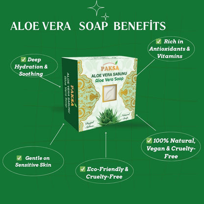 Natural Aloe Vera Soap - Moisturising and Soothing 125 g Cleopatraskincare