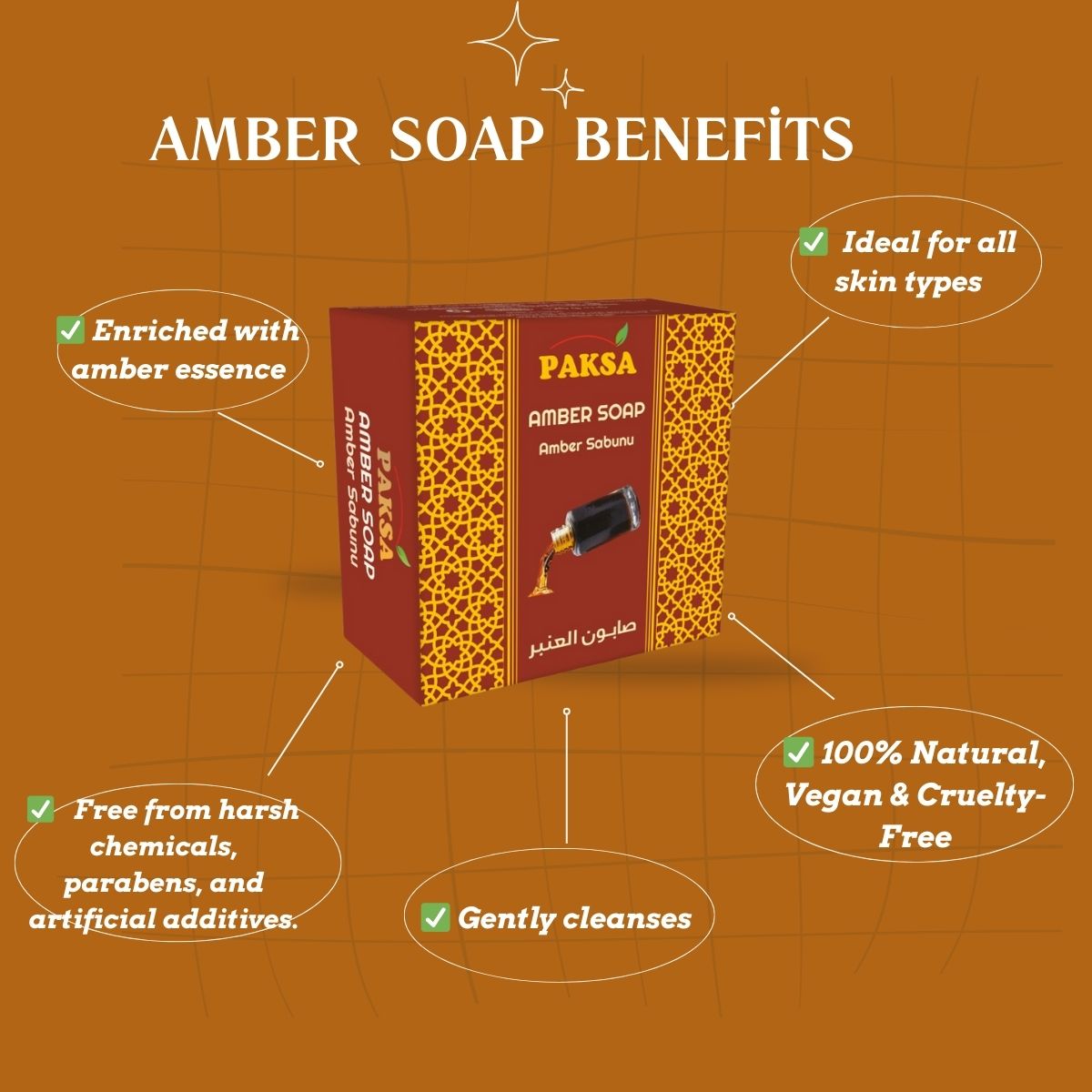 Natural Amber Soap | Luxurious & Moisturizing Skincare 125 g