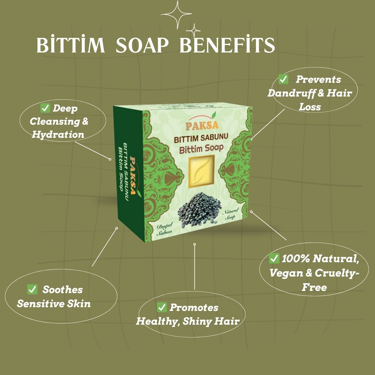 Natural Bıttım Soap – Deep Cleansing & Nourishing 125 g Cleopatraskincare