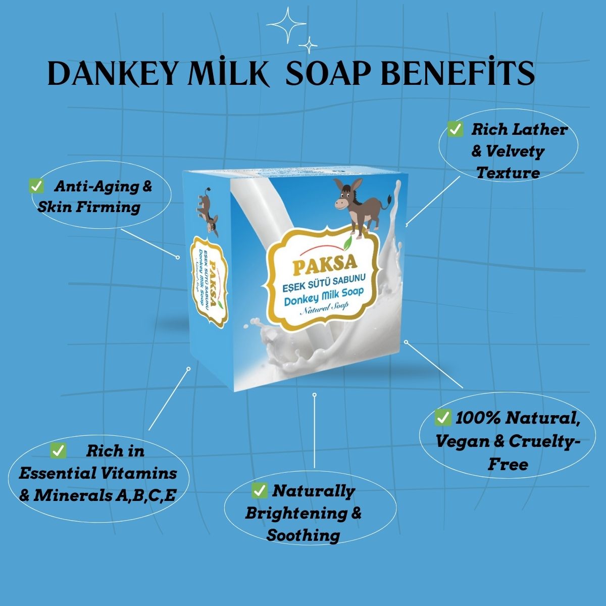 Natural Donkey Milk Soap – Deep Hydration 125 g