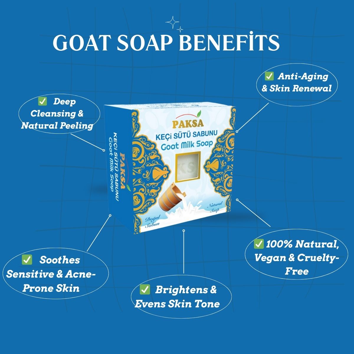 Natural Goat Milk Soap -Peeling Effective 125 g