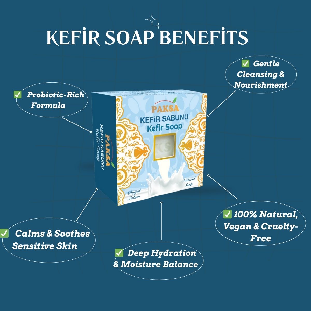 Natural Kefir Soap – Probiotic Skincare 125 g Cleopatraskincare