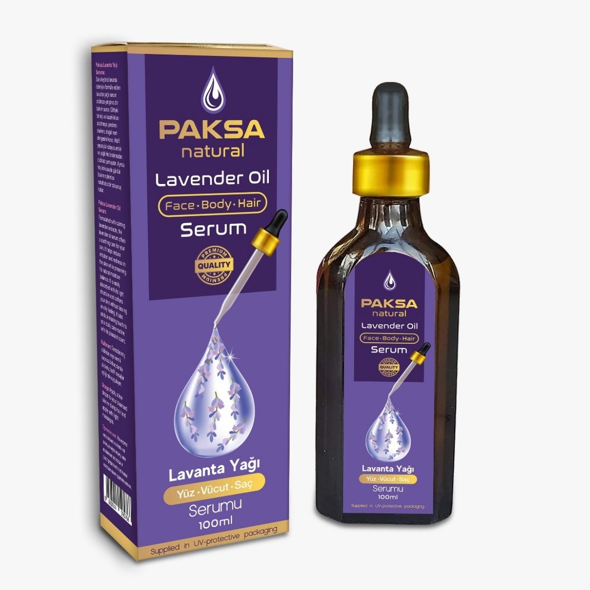 Lavender Oil Serum – 100ml Dropper Bottle Calming Skincare
