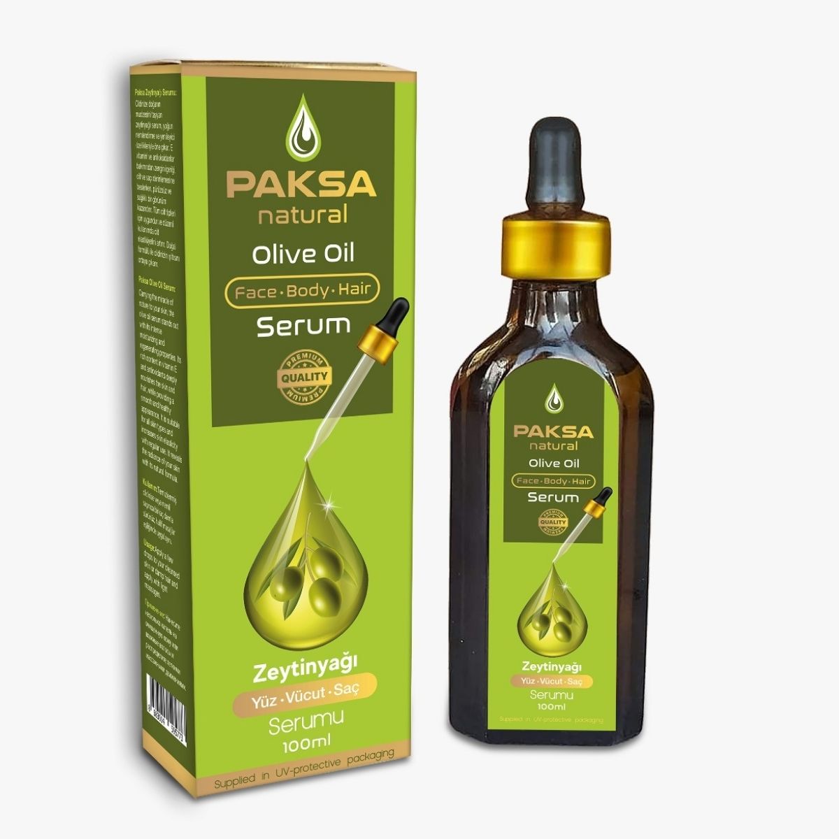 Olive Oil Serum – 100ml Glass Dropper Bottle Nourishing Skincare