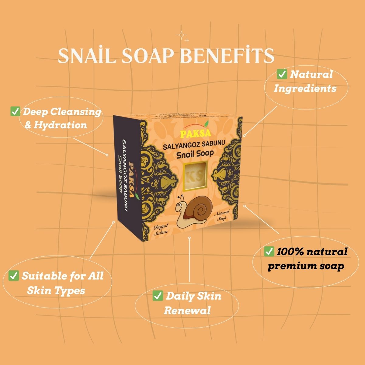 Snail Soap – Repair &amp; Hydrate for Radiant Skin (125g)