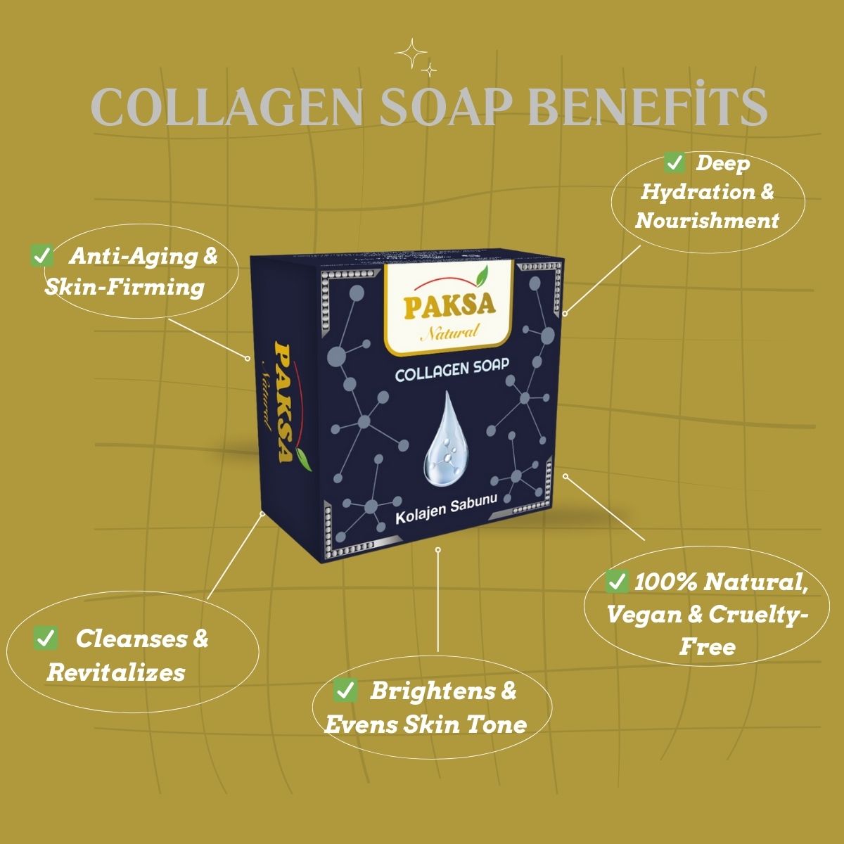Natural Collagen Soap – Anti-Aging 125 g Cleopatraskincare