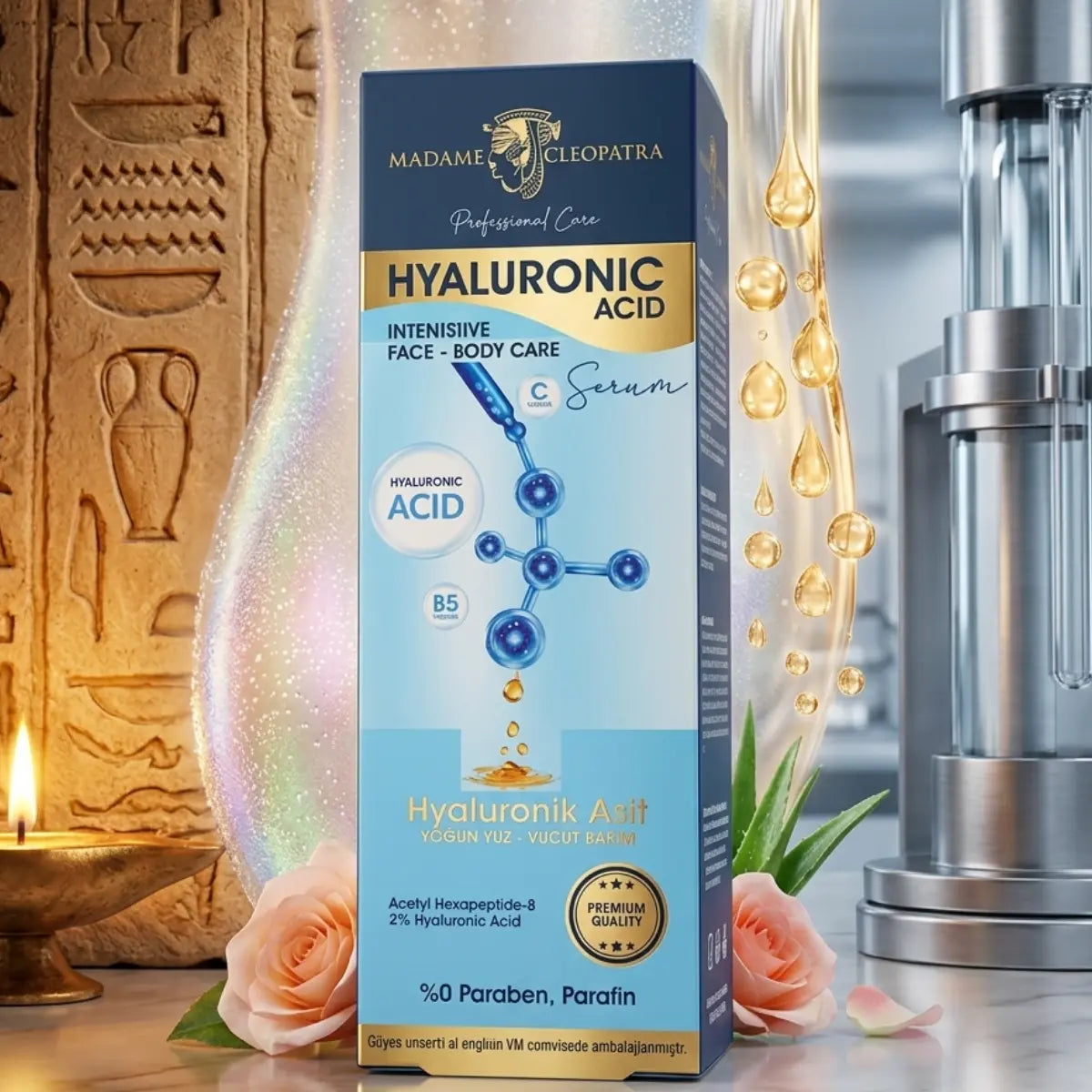 Madame Cleopatra Hyaluronic Acid Serum 100ml | Intense Face & Body Serum