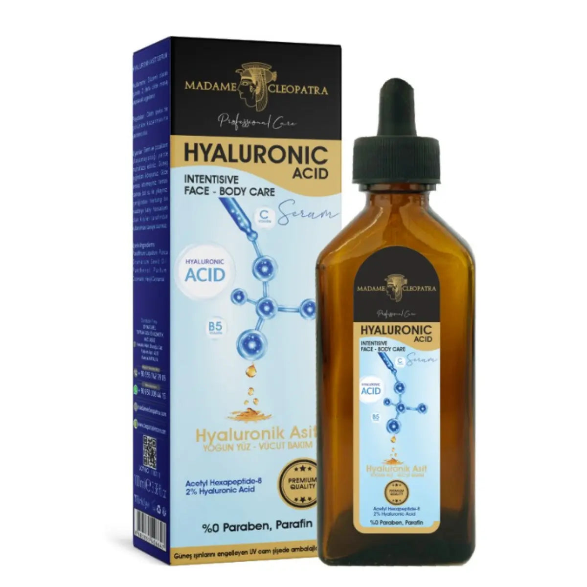 Madame Cleopatra Hyaluronic Acid Serum 100ml | Intense Face & Body Serum