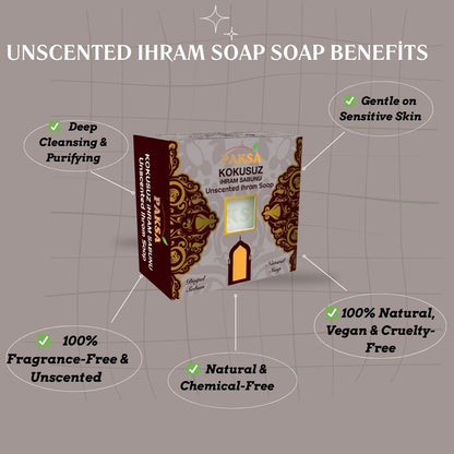 Fragrance-Free Ihram Soap – Pure & Natural Cleansing 125 g Cleopatraskincare