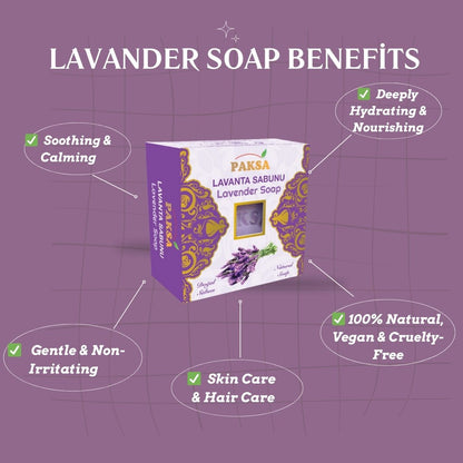 Natural Lavender Soap - Soothing, Calming Skin Care 125 g Cleopatraskincare