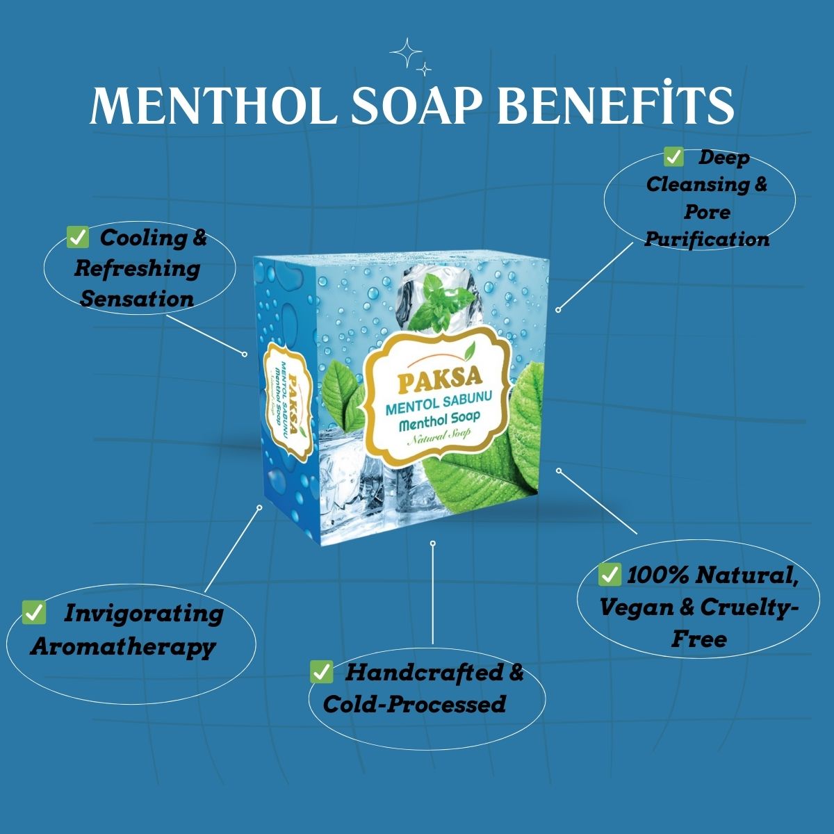 Menthol Soap – Refreshing & Deep-Cleansing Natural Soap 125 g