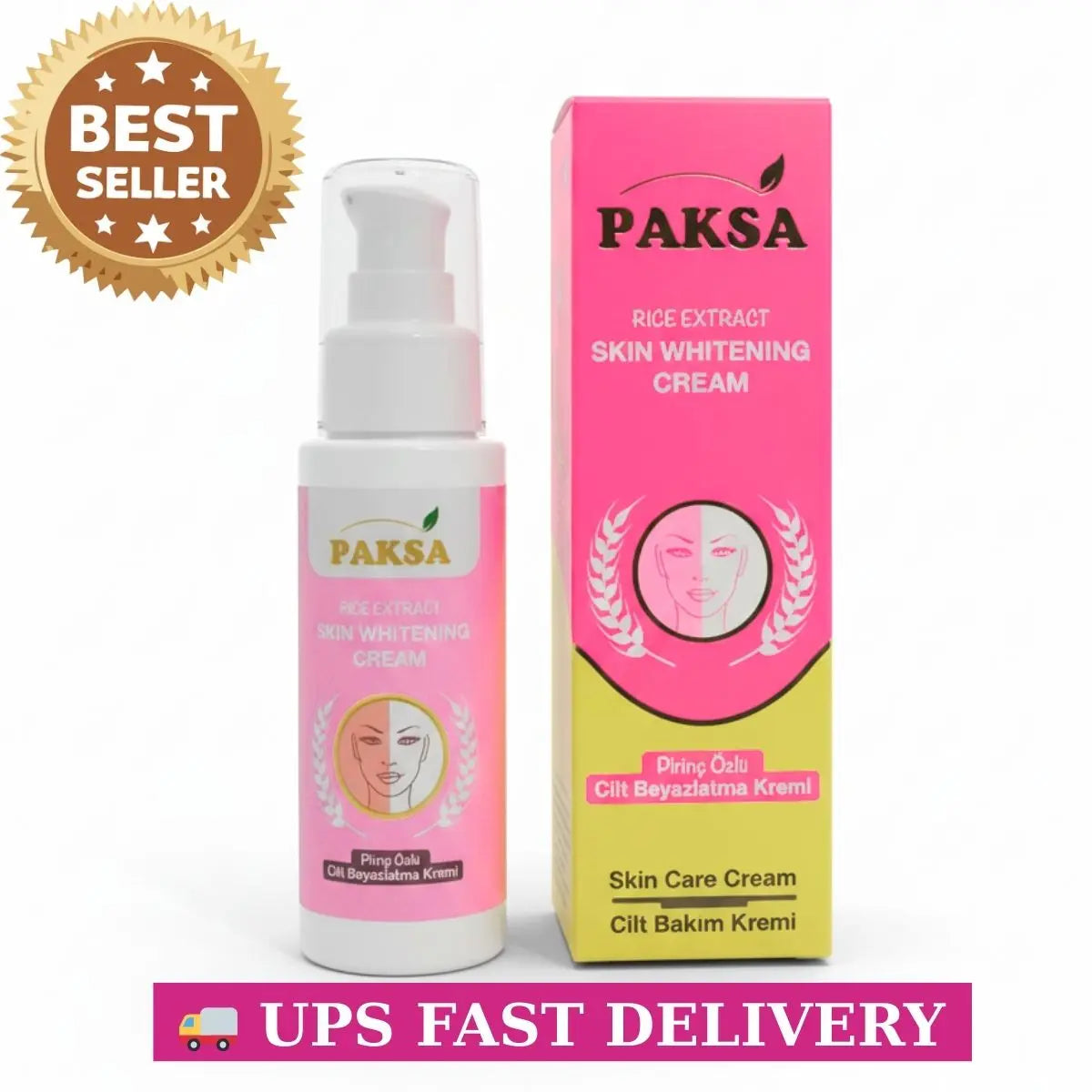 Paksa Rice Extract Skin Whitening Cream for bright and even skin tone