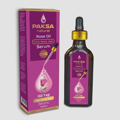 Paksa Rose Oil Serum Bottle – 100ml Natural Skincare Product

