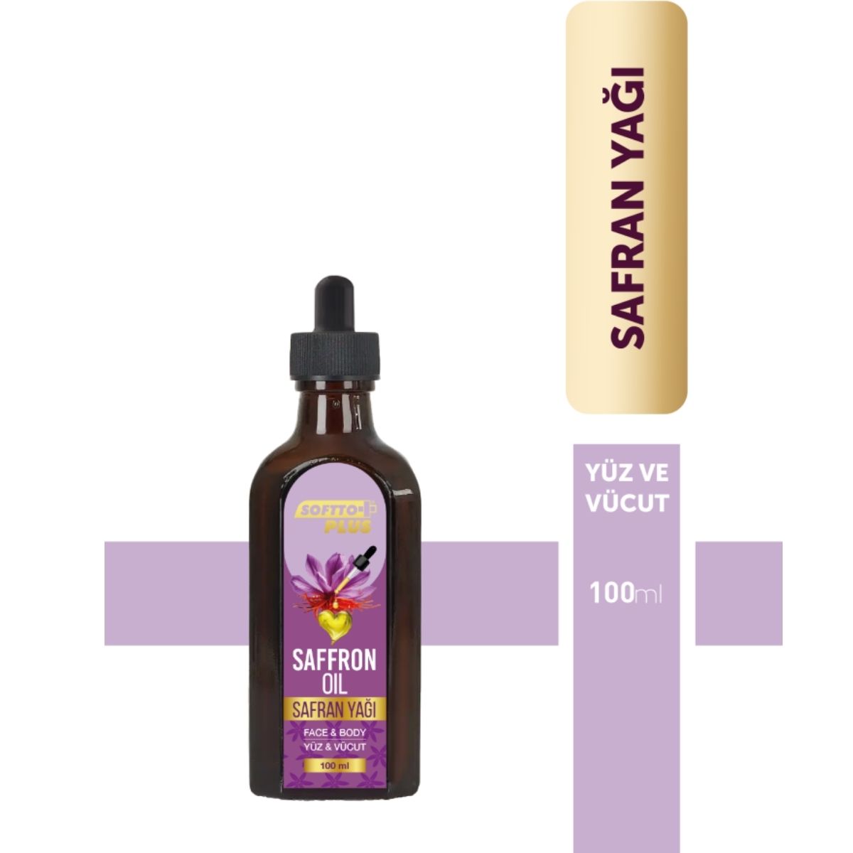SofttoPlus Saffron Oil Serum 100ml | Hydrating & Anti-Wrinkle