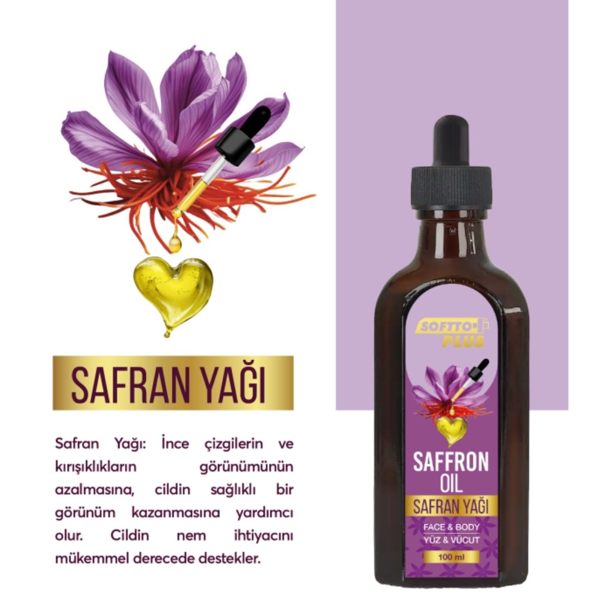 Saffron Oil Serum for Face and Body