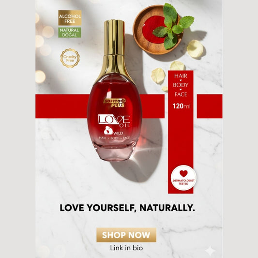 Softto Plus Love Oil for Hair and Skin Care 120ml – Natural Nourishing Oil
