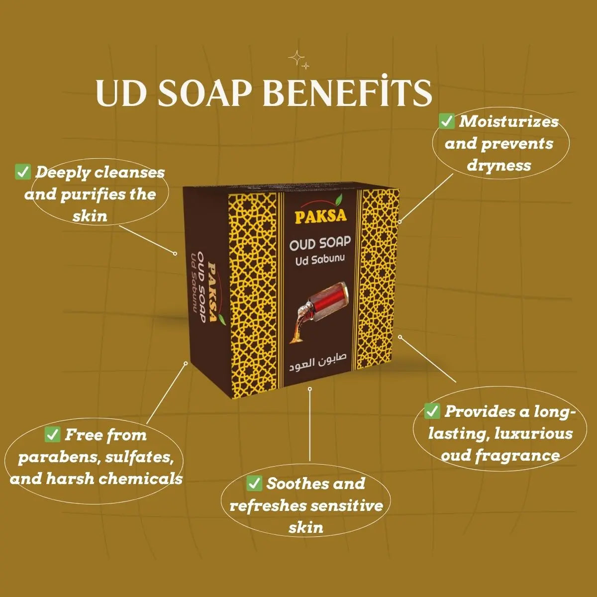 Natural Oud Soap – Luxurious Care for Soft & Healthy Skin (125g)